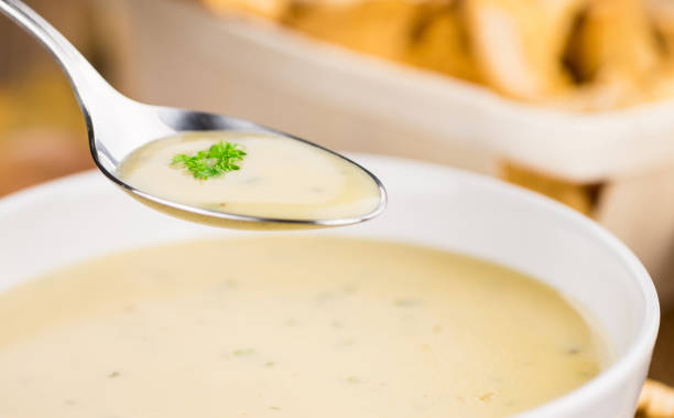 istock Portion of Chanterelle Soup, selective focus 847484050