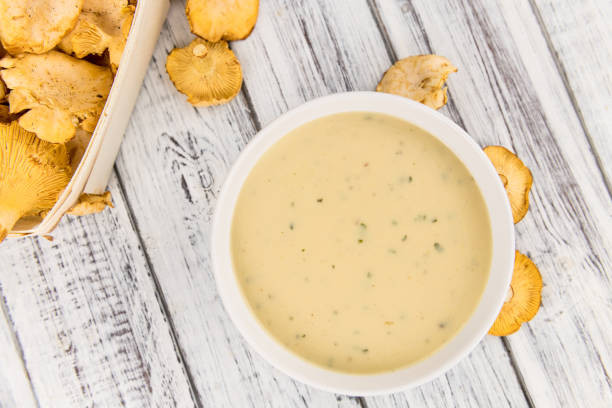 istock Portion of Chanterelle Soup, selective focus 847484722