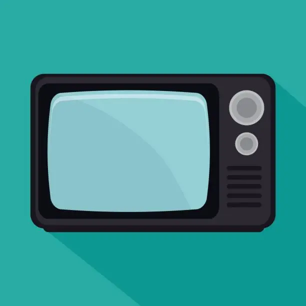 Vector illustration of old tv design