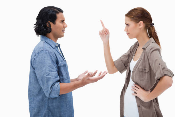 istock Side view of couple in a tensed conversation 847496306