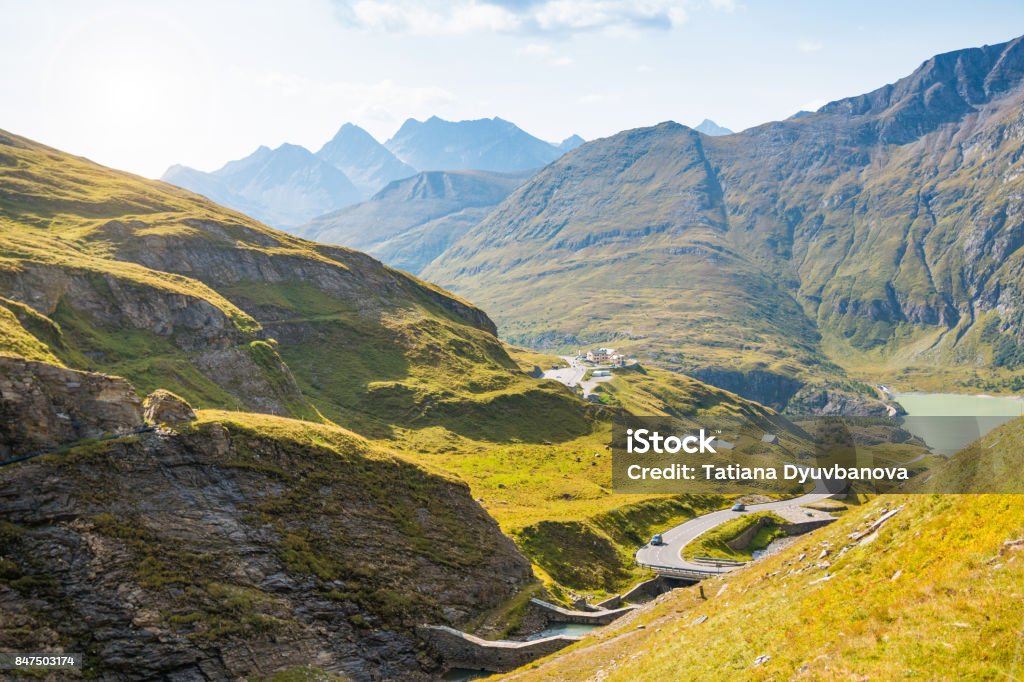 Grossglockner mountain road at summer time in Austria Grossglockner mountain dangerous road at summer time in Austria Austria Stock Photo