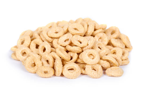 istock Heap cereals ring isolated on white background 847503488