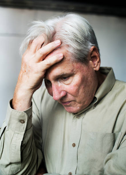 istock Elderly caucasian man with worried thoughtful expression 847506288