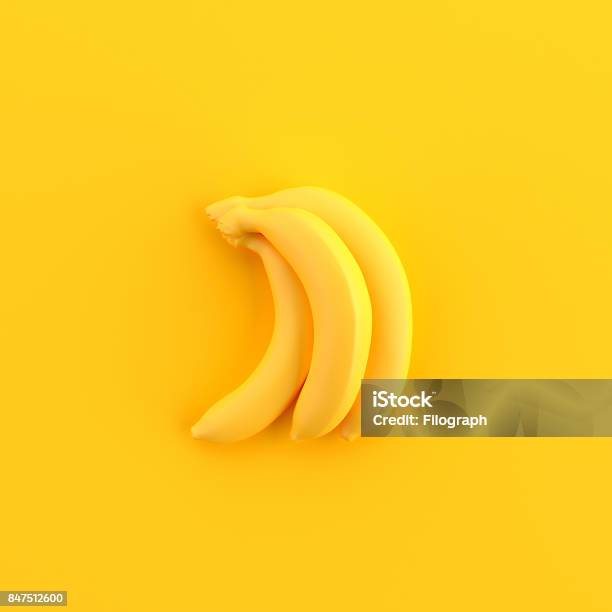 Minimale Bananen Stockfoto und mehr Bilder von Banane - Banane, Gelb, Bildhintergrund