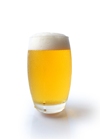 Pint Beer Glass Isolated on White Background