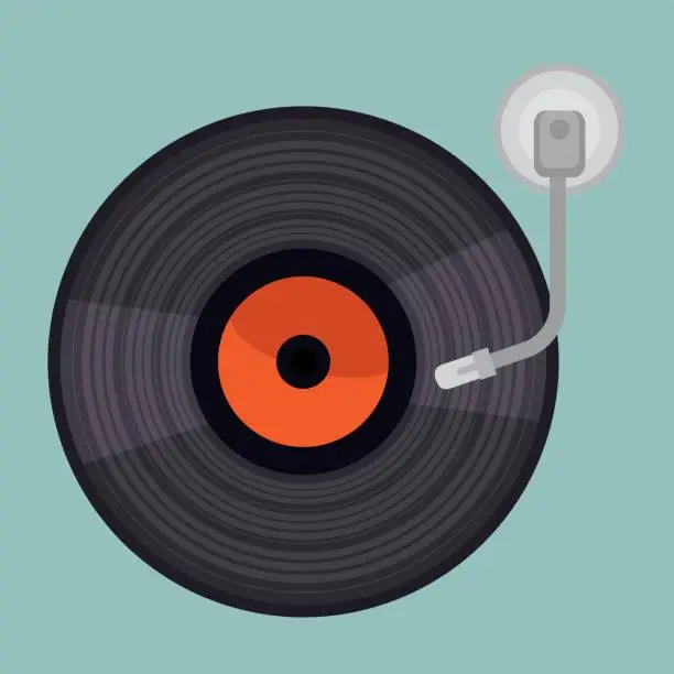 Vector illustration of vinyl player isolated icon design