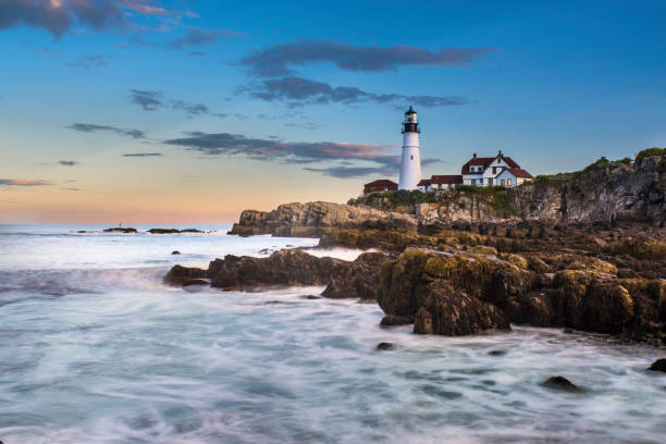istock Portland Head Lighthouse, Maine, USA at sunset 847531248