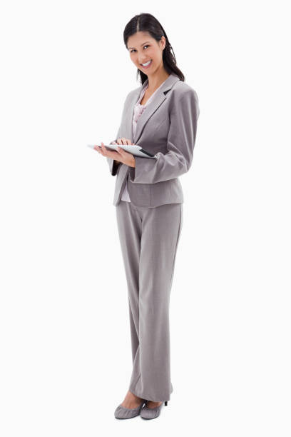 istock Smiling businesswoman with tablet 847533906