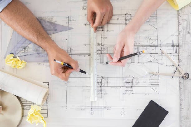 istock Blue print from architect's point of view 847535846