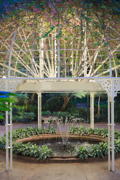 istock Courtyard with Flowers and Fountain 847551070