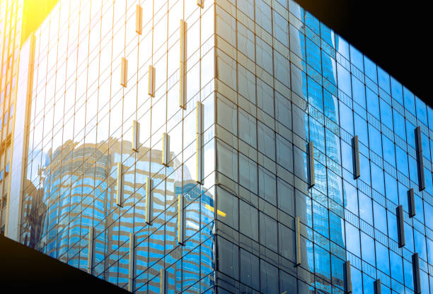 istock Modern office building detail, glass surface 847559698
