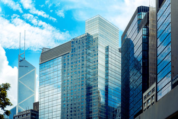 istock Modern office building detail, glass surface 847559782