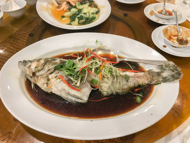 istock Steamed Garoupa With Soy Sauce 847563288