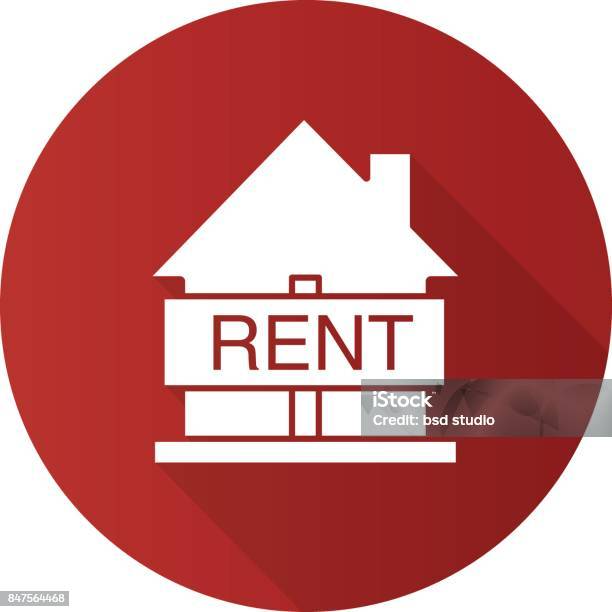 House For Rent Icon Stock Illustration - Download Image Now - Building Exterior, Built Structure, Business Finance and Industry