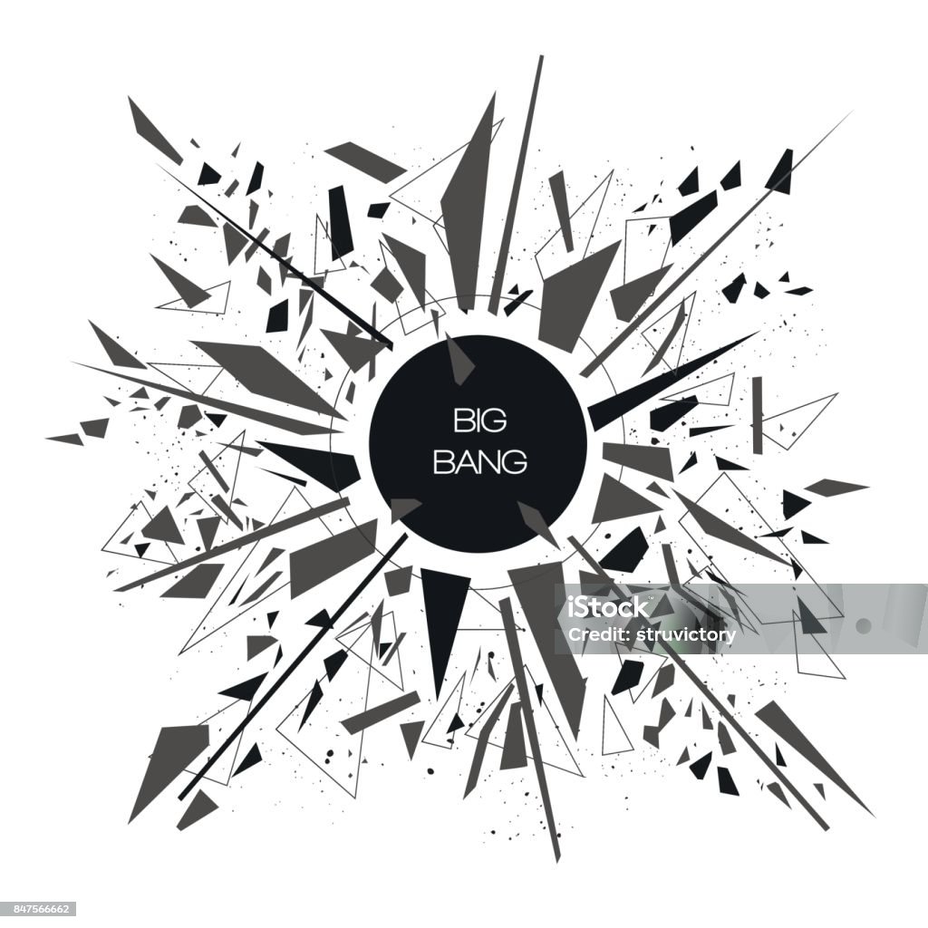 Exploding Tower Banner Abstract Modern Vector Explosion Banner Stock Illustration - Download ...