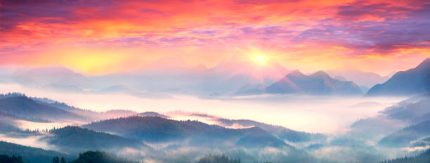 istock Dawn above the village of Vorokhta 847567186