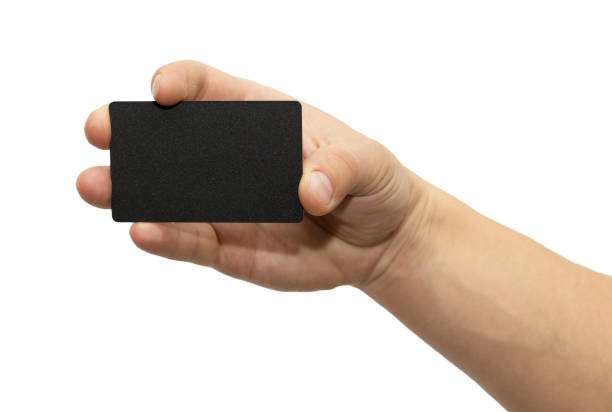istock black card in hand on white background 847575544