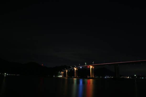 istock Night view of the bridge 847580976