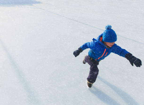istock little boy skating on ice in winter 847598228