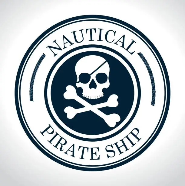 Vector illustration of skull and bones symbol pirate