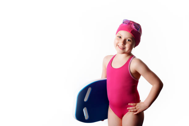 istock Little caucasian 6 years old swimmer 847636406