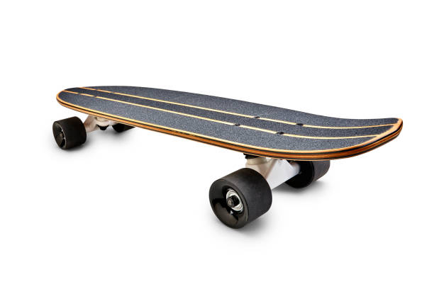 istock Black and wooden skate board isolated 847641330