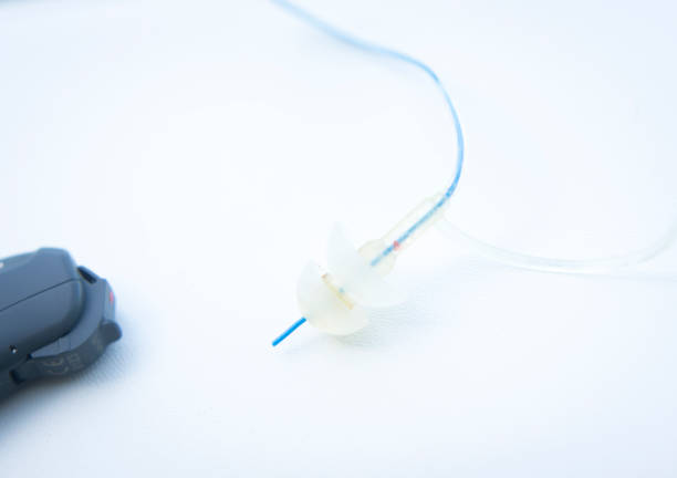 istock Modern digital hearing aid device for deaf and hard of hearing patients. 847664074