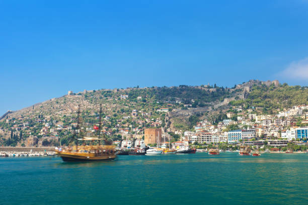 istock Tourist boat in Alanya harbor 847668892