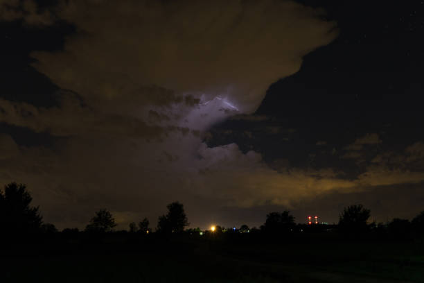 istock countryside panorama with lightning and wide angle view 847674798