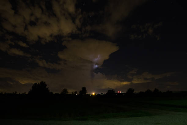 istock countryside panorama with lightning and wide angle view 847674820