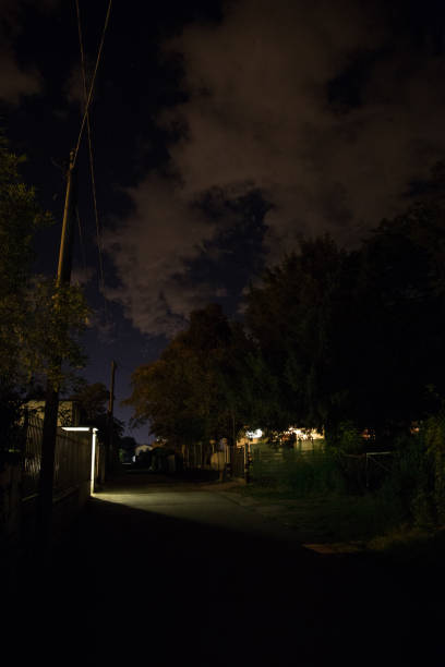 istock Night street in the suburbs 847674836
