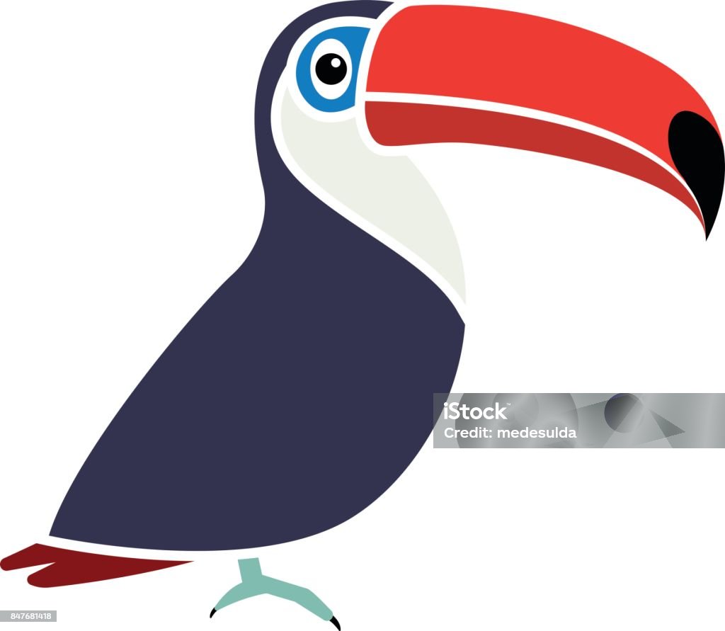Toucan Vector cartoon toucan bird. Animal stock vector