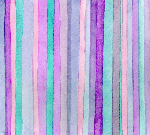 istock Striped hand drawn watercolor background. Bright colors. Watercolor composition for scrapbook elements or print. 847681510
