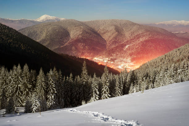 istock Carpathian Ukraine night village 847682396