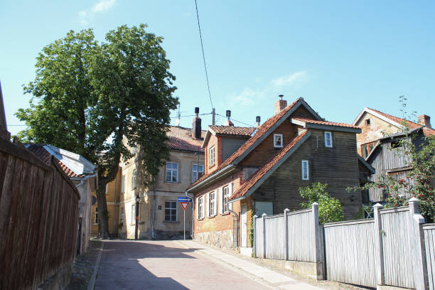 istock Small old countryside brick street. 847683974