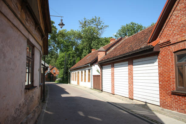 Small old countryside brick street.