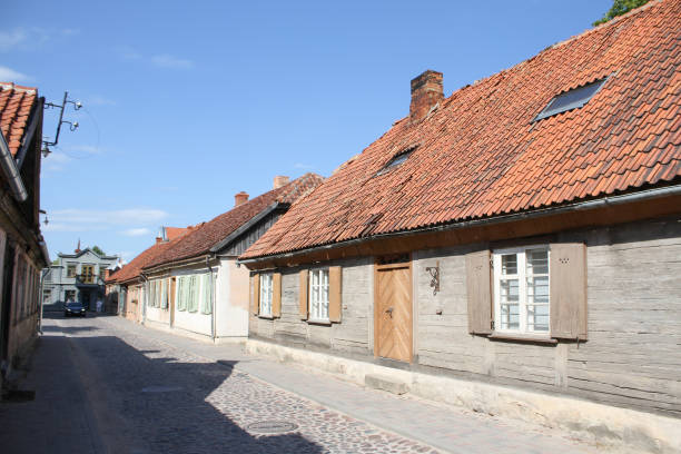 Small old countryside brick street.
