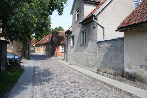 Small old countryside brick street.