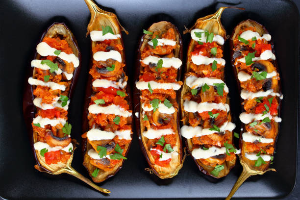 istock close-up of delicious baked stuffed Eggplants 847688942