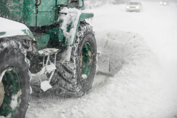 istock the driver cleans the car of snow 847691576