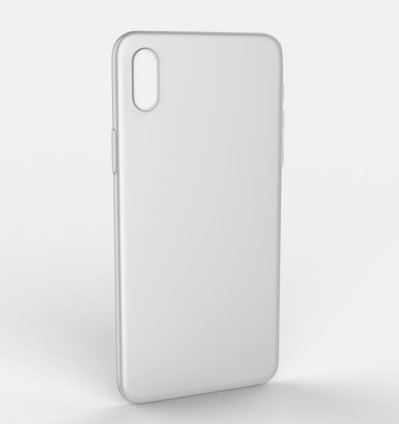 istock Blank white smart phone mobile back cover or case for design template mock up design. 3d illustration 847701884