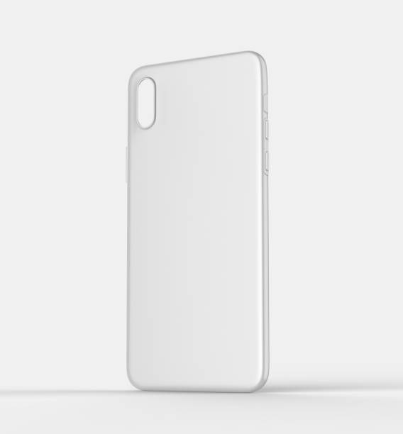 istock Blank white x smart phone mobile back cover or case for design template mock up design. 3d illustration - Stock image 847702056