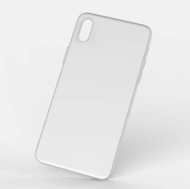 istock Blank white x smart phone mobile back cover or case for design template mock up design. 3d illustration - Stock image 847702168