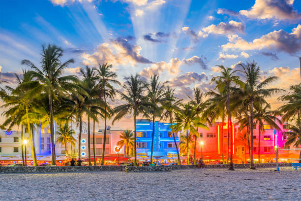 miami beach floryda stany zjednoczone ameryki - miami florida zdjęcia i obrazy z banku zdjęć