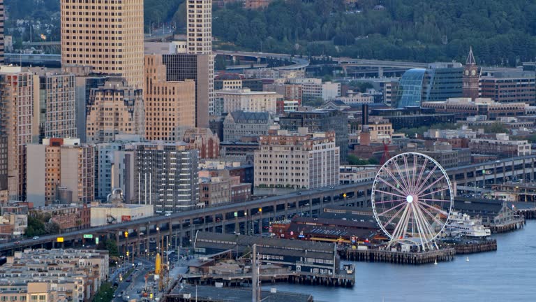 AERIAL Downtown Seattle