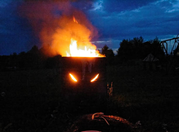 istock the fire burns in the night in a barrel 847724214