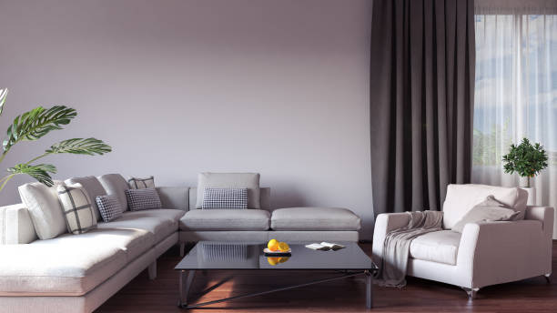 istock Modern interior design of living room 847725112