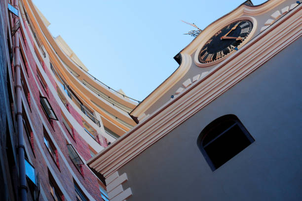 Building church exterior feature cityscape windows clock wall apartments architecture