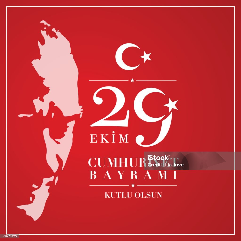 29 Ekim Cumhuriyet Bayrami.  29. Oktober nationale Republik der Türkei - Lizenzfrei 25-29 Jahre Vektorgrafik