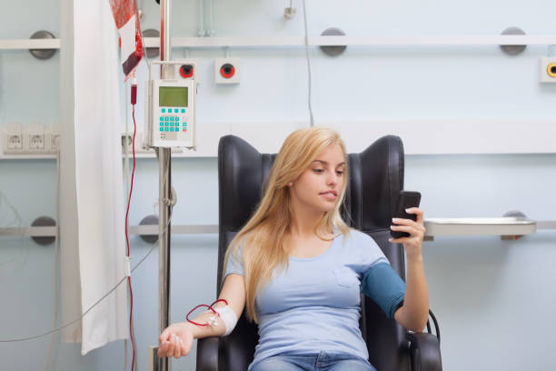 istock Woman receiving a blood transfusion 847733988